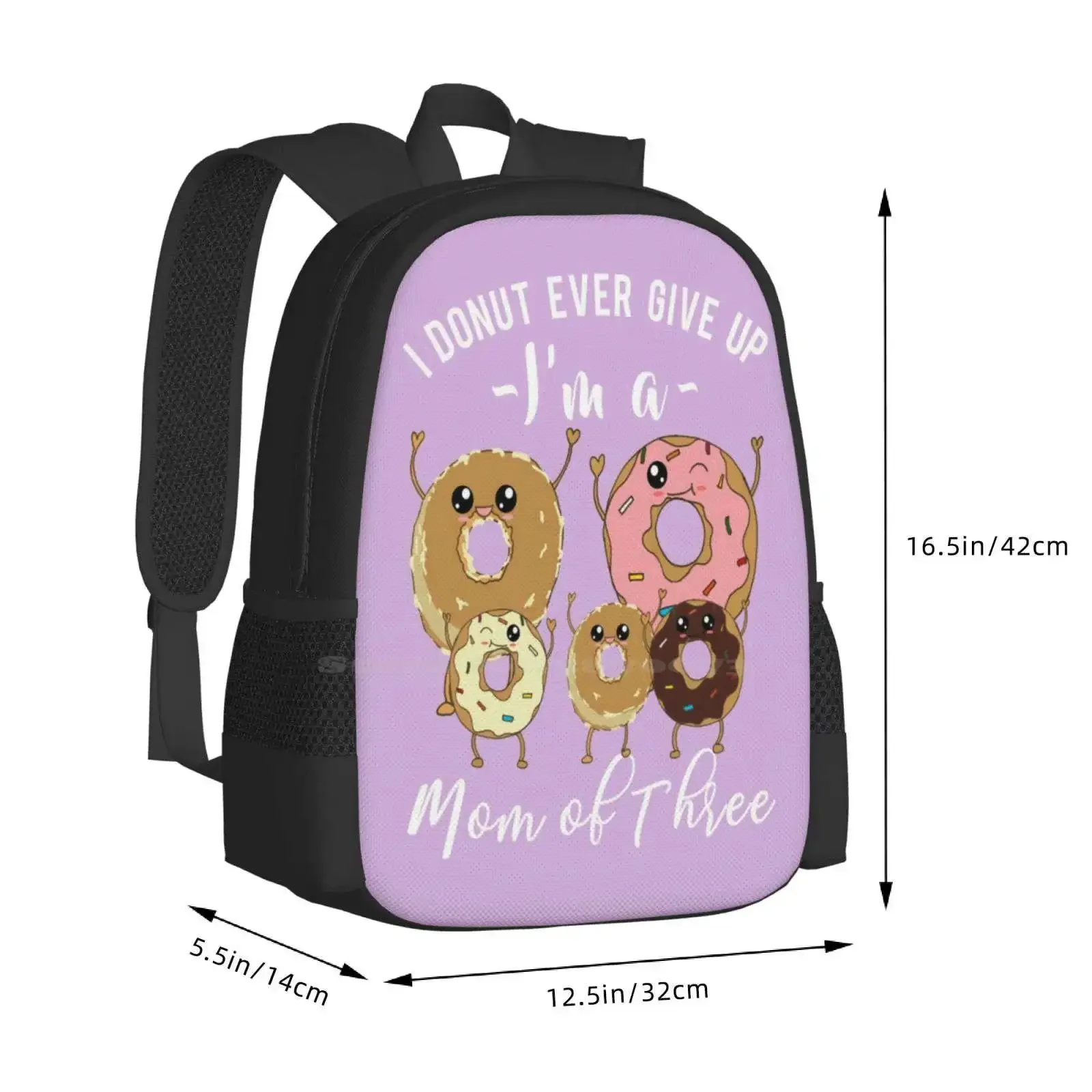 أمي ثلاثة عيد الأم دونات رائجة البيع حقيبة مدرسية على ظهره حقائب الموضة أمي ثلاثة أمي من 3 عيد الأم 3 أمهات الأطفال #3