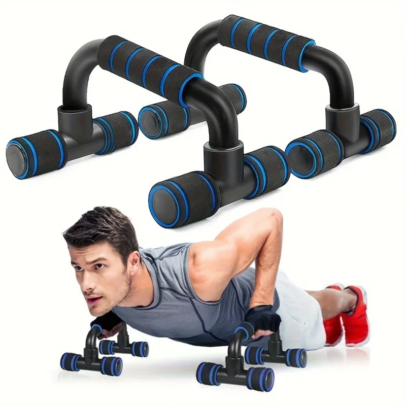 1 Pair Ergonomic Push-Up Bars for Men - Non-Slip, Portable Strength Training Stands with Textured Grip, 300 lbs Capacity