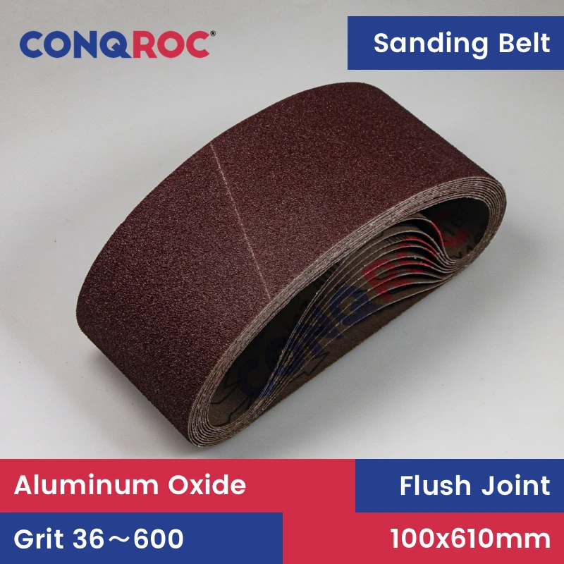 10 Pieces 100x610mm Sanding Belts Aluminum Oxide 4