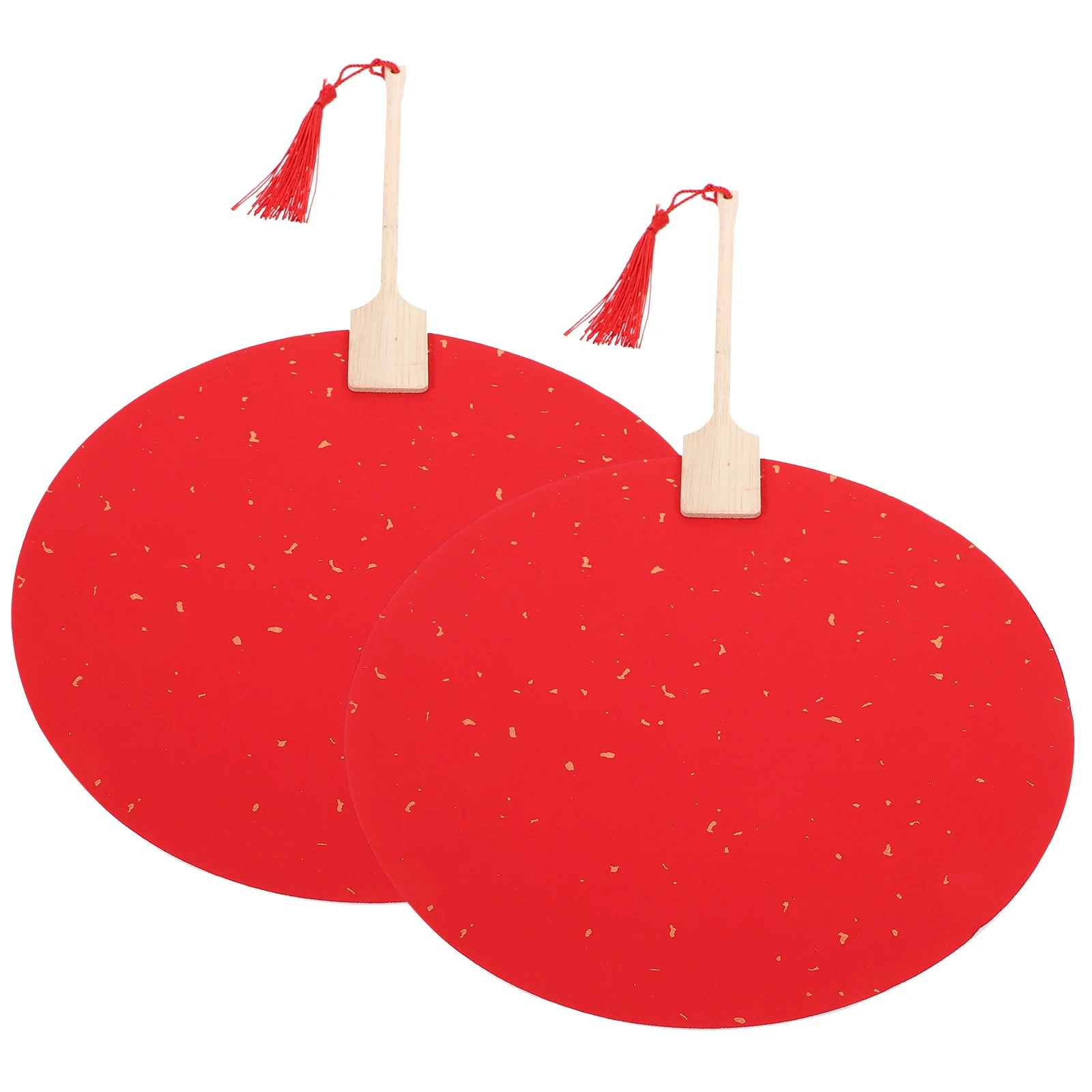 

2 Packs DIY Painting Paper Fans 21CM Round Size Premium Bamboo H Blank Drawing H Fans Kids Toy Craft Fan