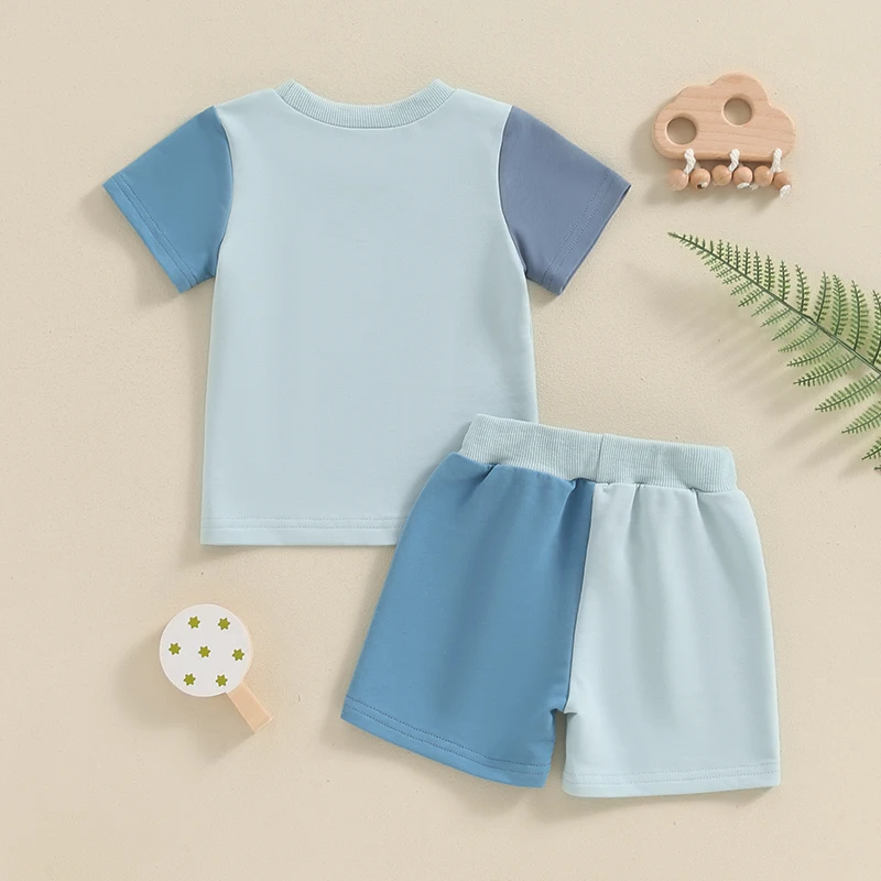 

Toddler Baby Boy Summer Outfit Short Sleeve T Shirt Top Casual Shorts Set Infant Newborn Clothes 6 12 18 24 Month 2T