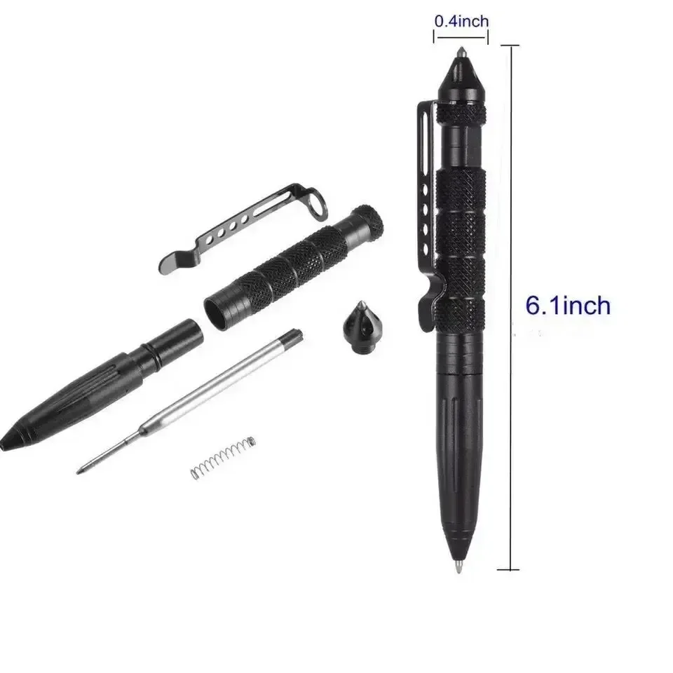 Aluminum B2 Tactical Pen Anti Skid Emergency Glass Breaker Escape Self Defense Classic Tactical Pens Refills EDC Survival Tool