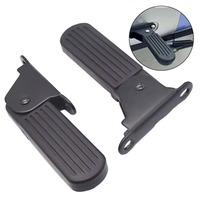 1 Pair Foldable Front Foot Pedals for Yadi Aima Harley U1 E-Bike Lightweight Aluminum Alloy Anti-Slip Cycling Pedals Accessories