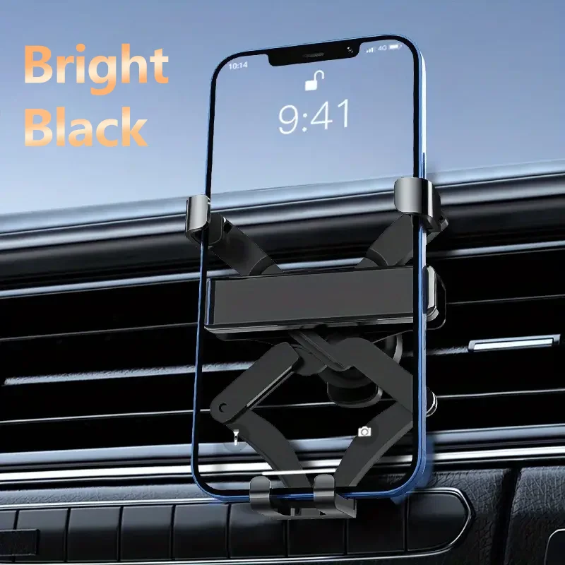 Car Air Vent Gravity Sensor Aluminum Navigation Upgraded Adjustable Horizontally And Vertically Cell Phone Holder For All Phones