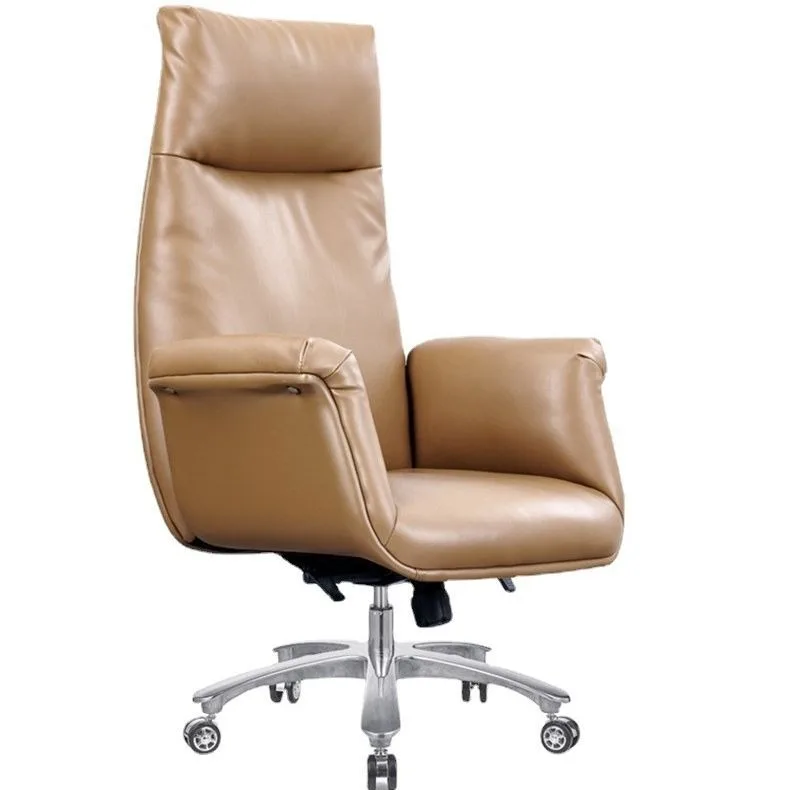 ！@Executive Office Chair Leather Reclining High Back Modern Comfortable Elegant Texture Desk Chair Office Furniture