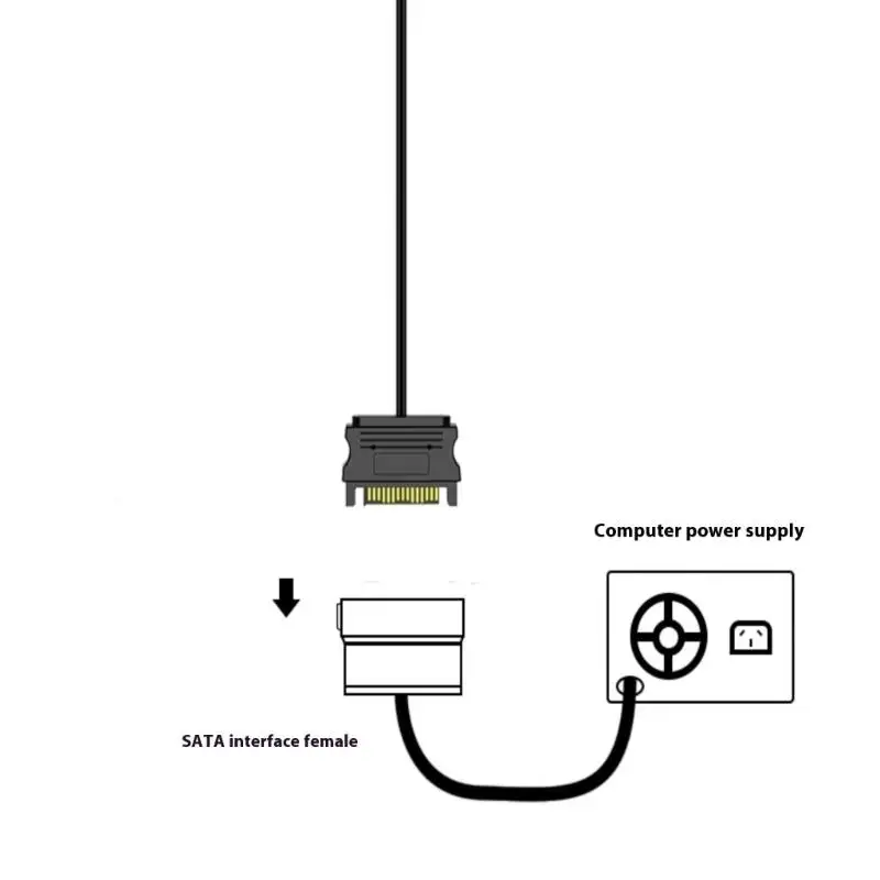 Y1UB ARGB Lighting Adapter Cable 5V 3Pin Connector Power Supply Adapter Cable For Computer Case Accessories