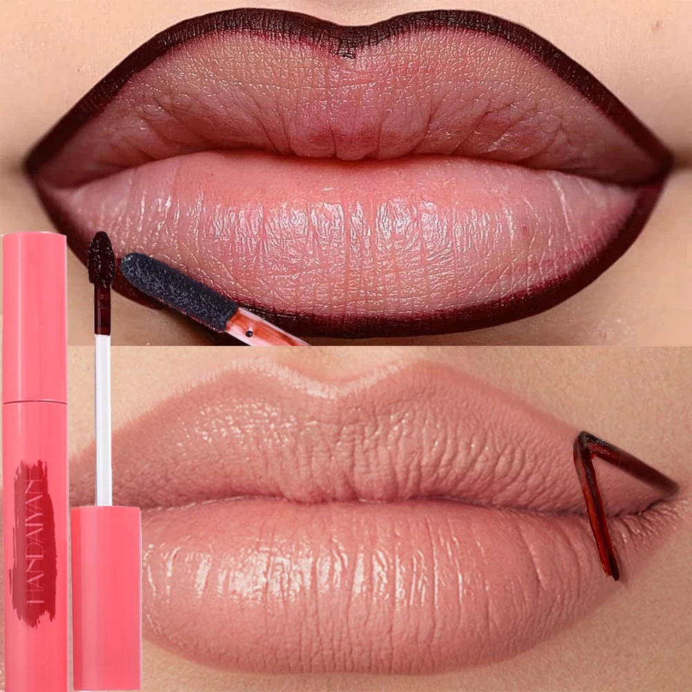 Lip Liner staccabile Rossetto Impermeabile duraturo Strappo Lipgloss Tattoo Opaco Arancione Marrone Lip Stain Contorno Cosmetici