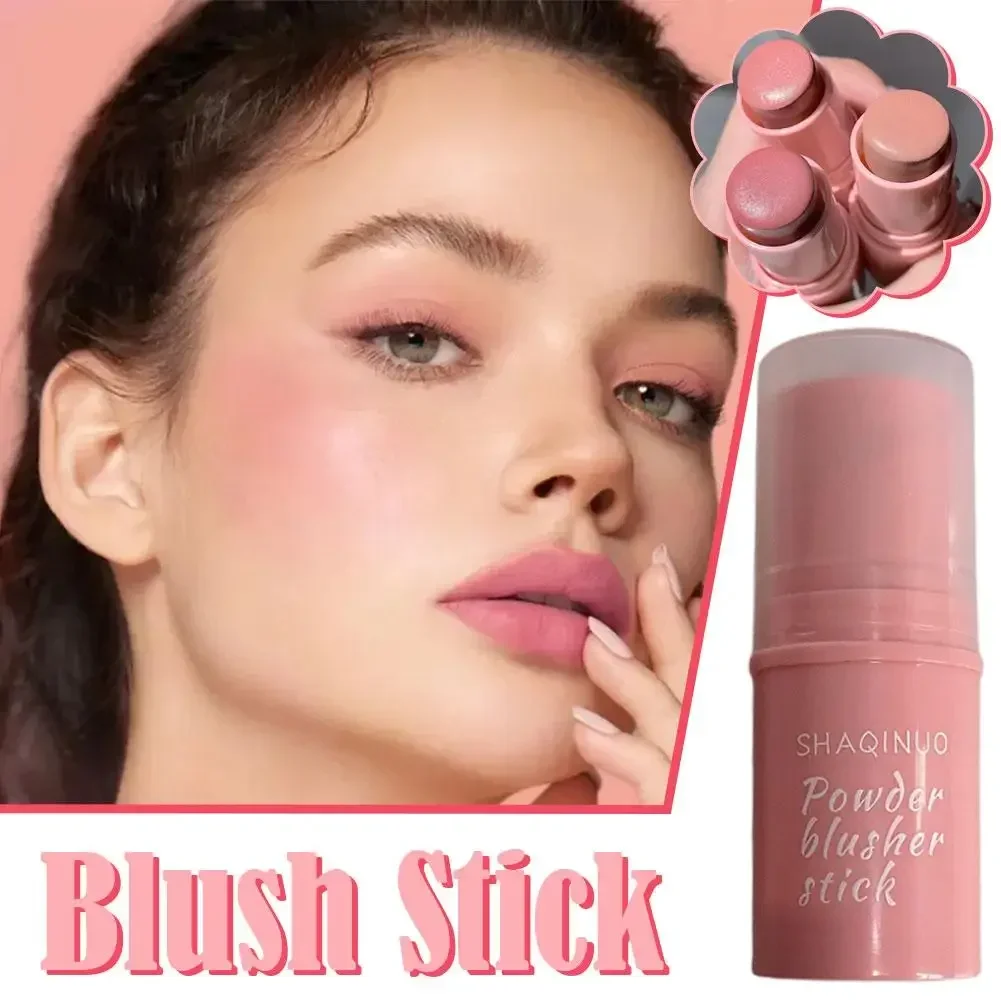 Natural Cheek Blush Stick Moisturizing Blusher Balm Blush Waterproof Sticks Peach Nourish Contour Eyeshadow Rouge Makeup Fa M6c0