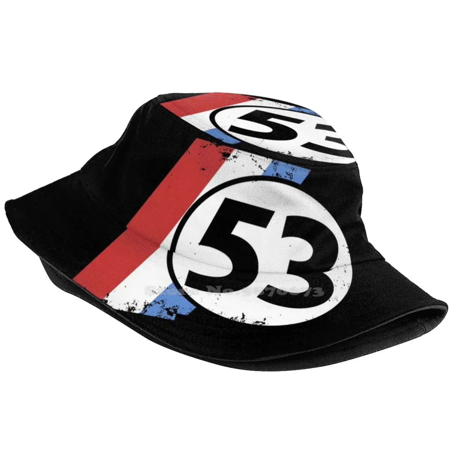 Herbie # 53 80S Beetle Bug Love Uv Protection Foldable Bucket Hats Women Men Automobile Beetle 53 Cars Classic Cabrio