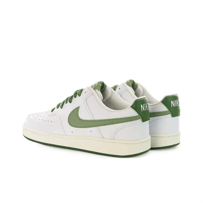 Nike Court Vision Low Leisure Flexible Adaptation Praktische kurze Unisex-Skateboardschuhe Weiß/Grün FJ5480-100