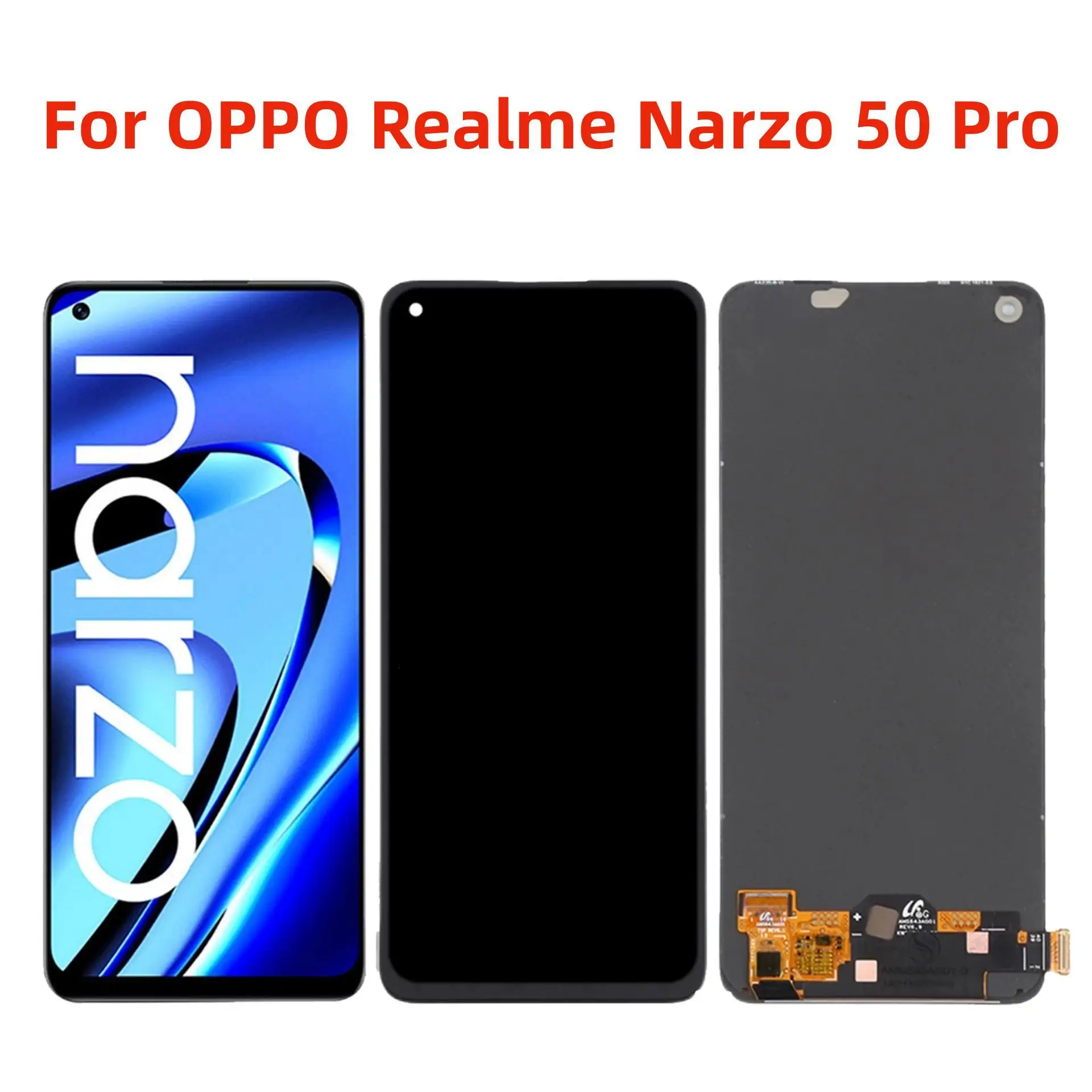 

6.4'' Original For OPPO Realme Narzo 50 Pro RMX3395 RMX3396 LCD Display Touch Screen Digitizer Assembly