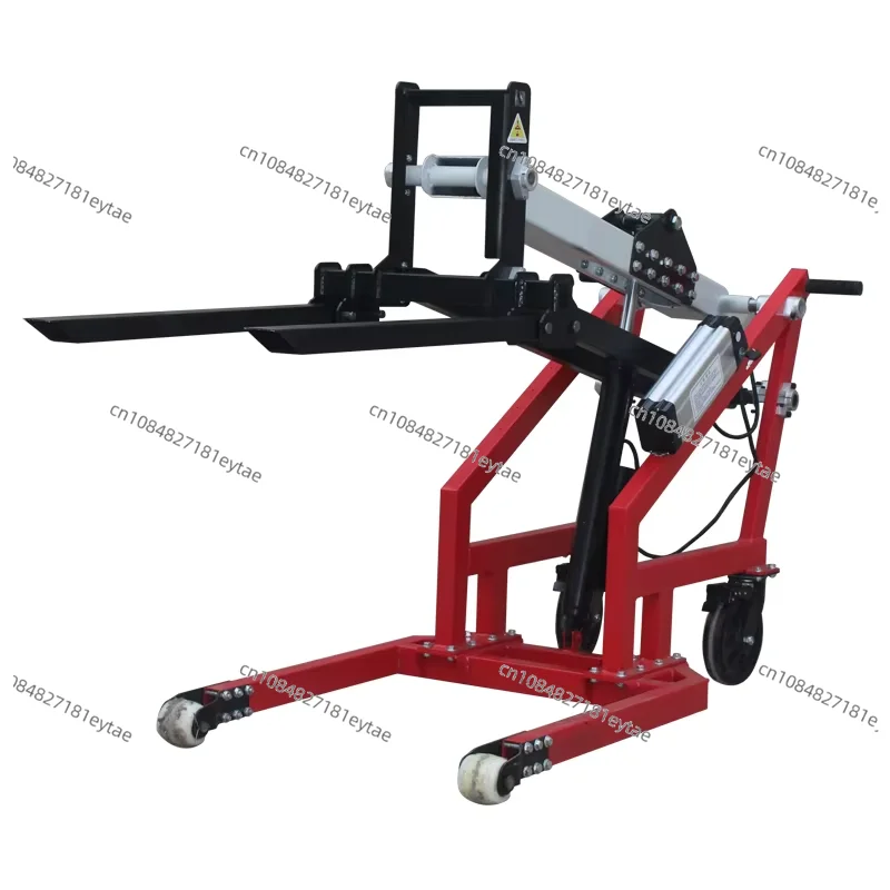 Small Electric Forklift Hydraulic Lifting and Handling Truck Curved Arm Loading and Unloading Truck Portable Stacker Truck