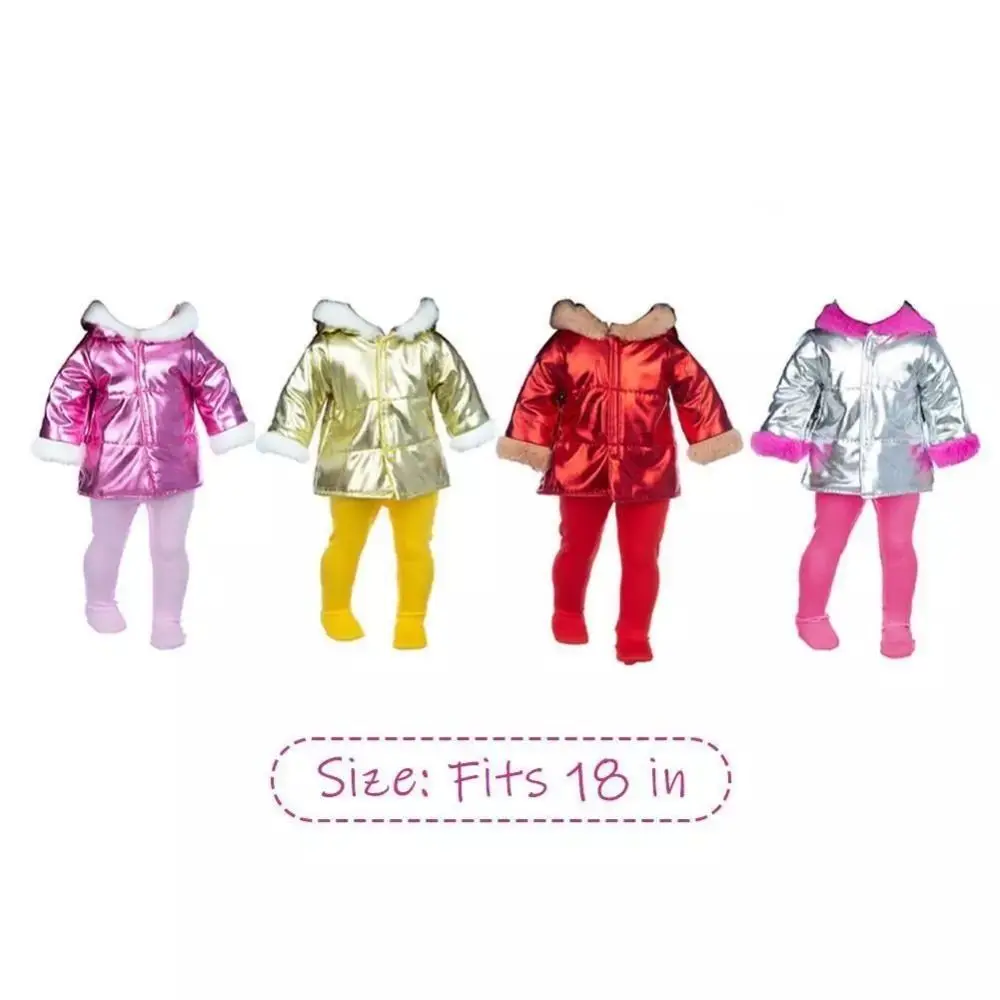 دمى اكسسوارات ملابس دمى هدية أسفل سترة دمية فستان تأثيري الدعائم طماق ملابس دمى ل 18 بوصة/43 سنتيمتر دمية طفل