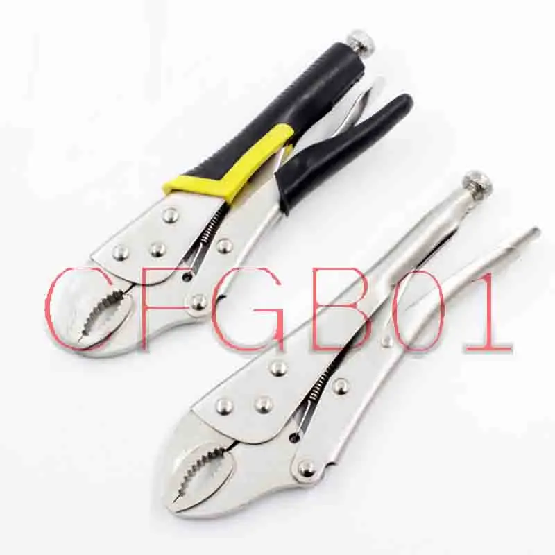 

Multipurpose 10-Inch Industrial Round Nose Locking Pliers Manual Pressure Pliers Adjustable Non-slip Clamping Vise Grip Tools