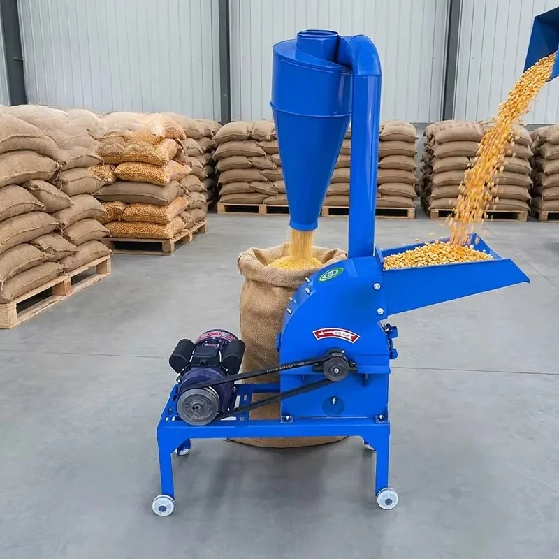 Nouveau broyeur à marteaux multifonctionnel en aluminium pour l'alimentation animale, concasseur de maïs, de soja, de paille, d'herbe et de céréales, haute efficacité pour l'élevage et la transformation.
