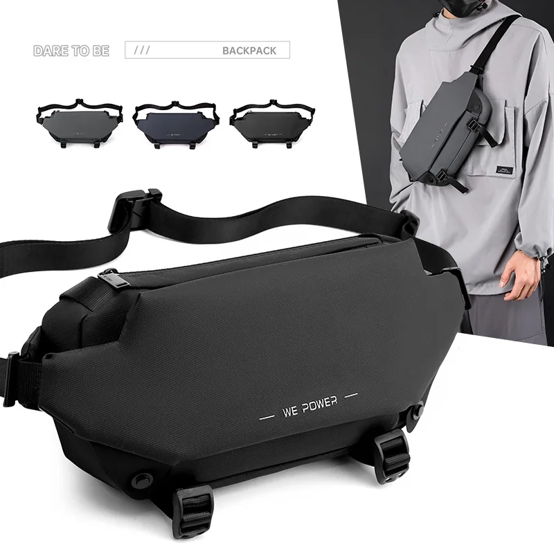 

Мужская сумка через плечо, многофункциональная нагрудная сумка большой вместимости, диагональная модная поясная сумка через плечо