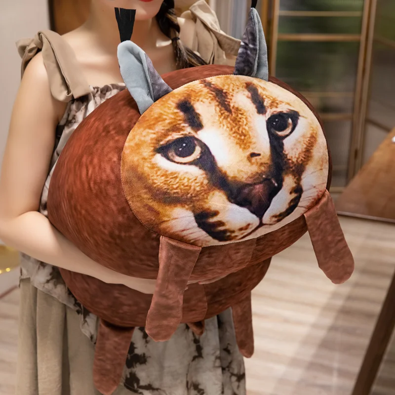 25/35/40/50cm Humorous Caracal Cat Pillow Simulation Raise A Floppa Plush Toy Funny Ugly Cat Stuffed Toy Kid Holiday Xmas Gift - view 5