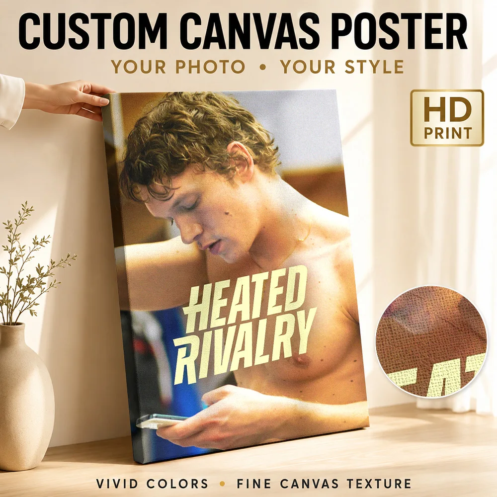 Heated Rivalry Movie Canvas Painting Poster Custom Vintage Movie Wall Art for Living Room Decor Collectible Ready to Hang Gift