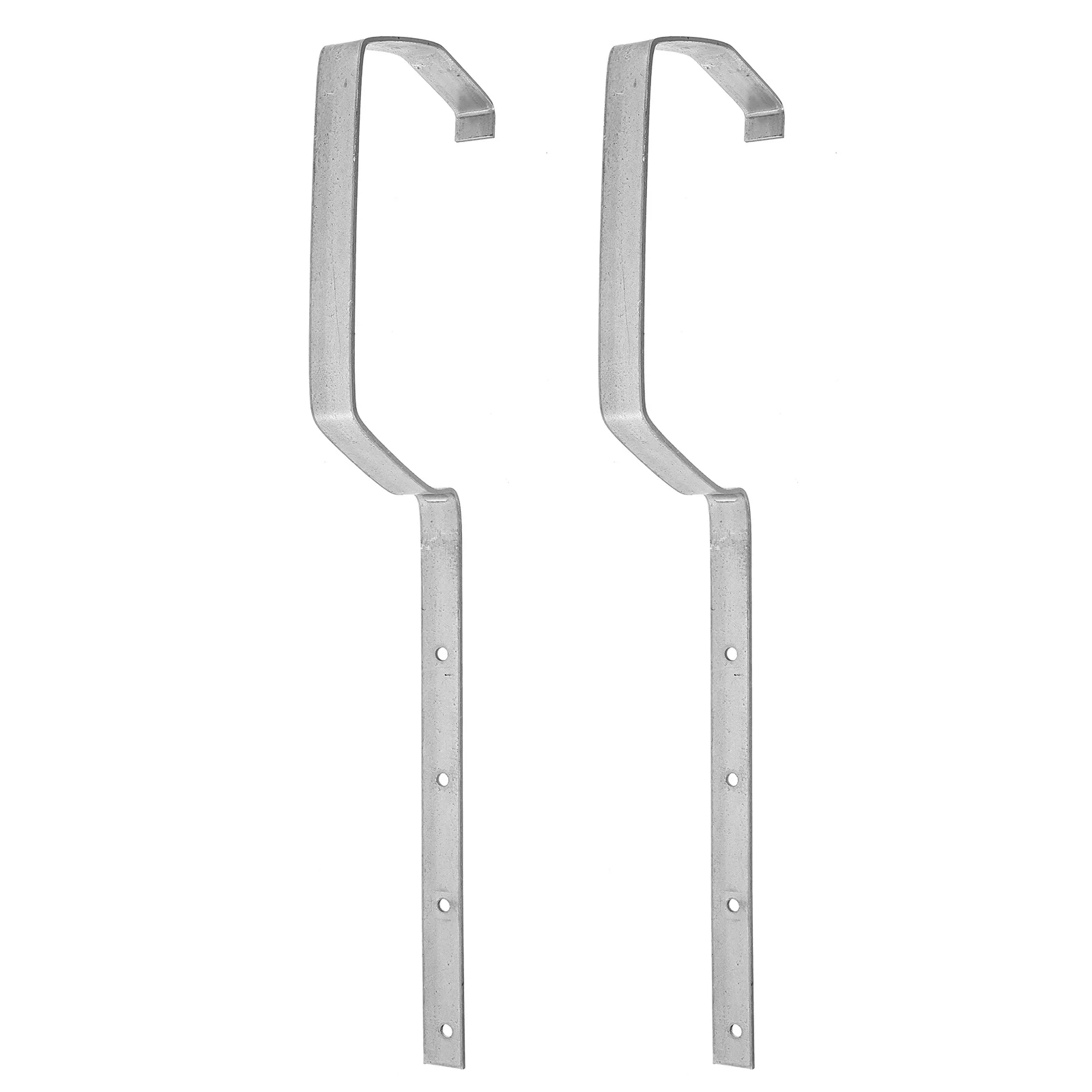 Suporte de ferro resistente para telhado, 2 peças, rack de calha de chuva para sistema de drenagem, suporte durável para calha, encaixe de tubulação