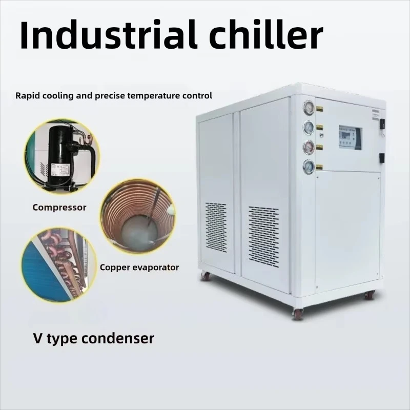 Air Cooled Industrial Water Chiller 3HP 5HP Circulating Cooling Water Machine for Injection Mold Roller Temperature Control Fast