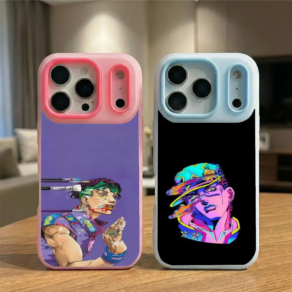 jojo's bizarre adventure Phone Case Ultra Lightweight Soft TPU Clear Jelly Case for iPhone 12-17 Shockproof Anti-Yellowing