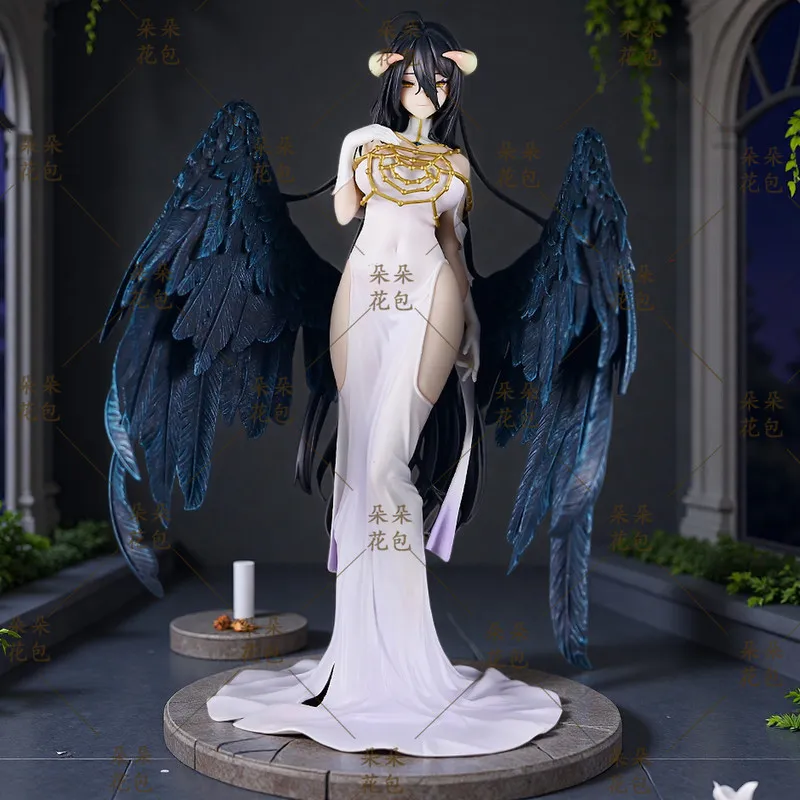 

Gk Statue 23cm Overlord Albedo Pure White Devil Girl Figurine Model Collection Desktop Ornament Boy Birthday Gift