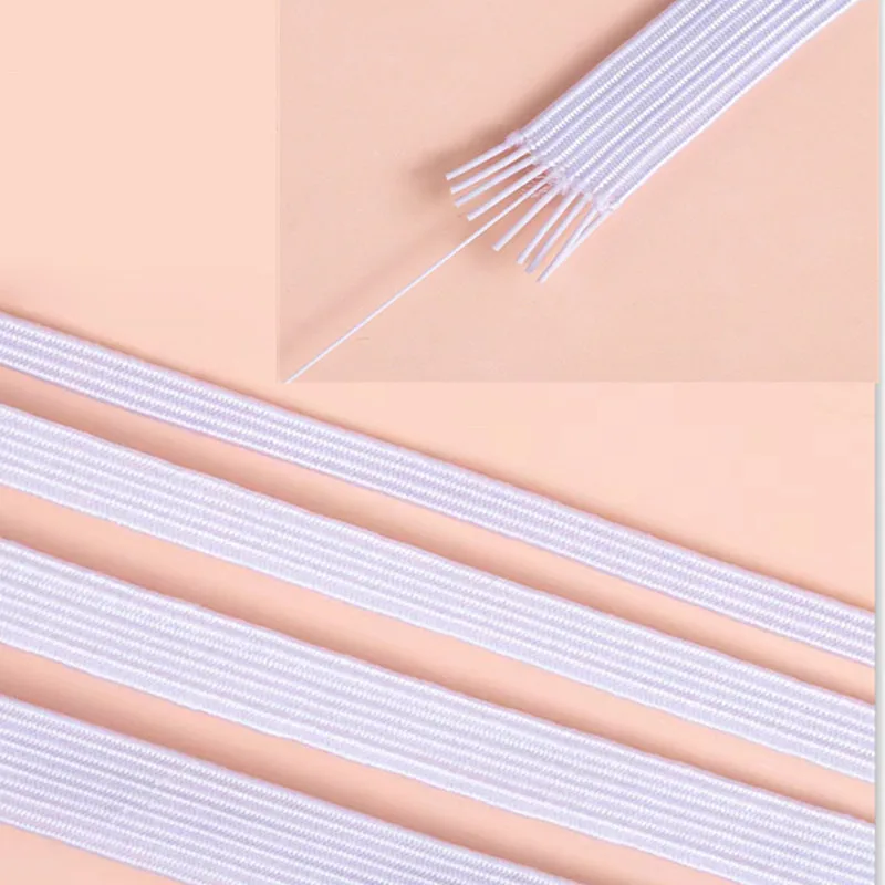

Elastic Band Thin White High Elasticity Elastic Rope Band Home Use Narrow Flat Soft Elastic Band Clothing Accessory