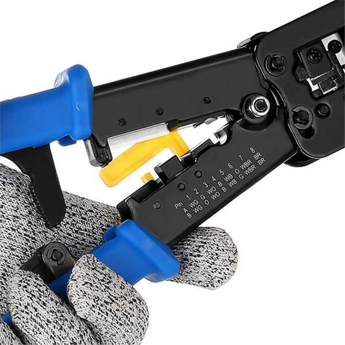 New Electronics RJ45 Crimping Tool Kit for RJ11/RJ12/CAT5/CAT6/Cat5e Computer Maintenacnce Lan Cable Tester Network Repair Tool