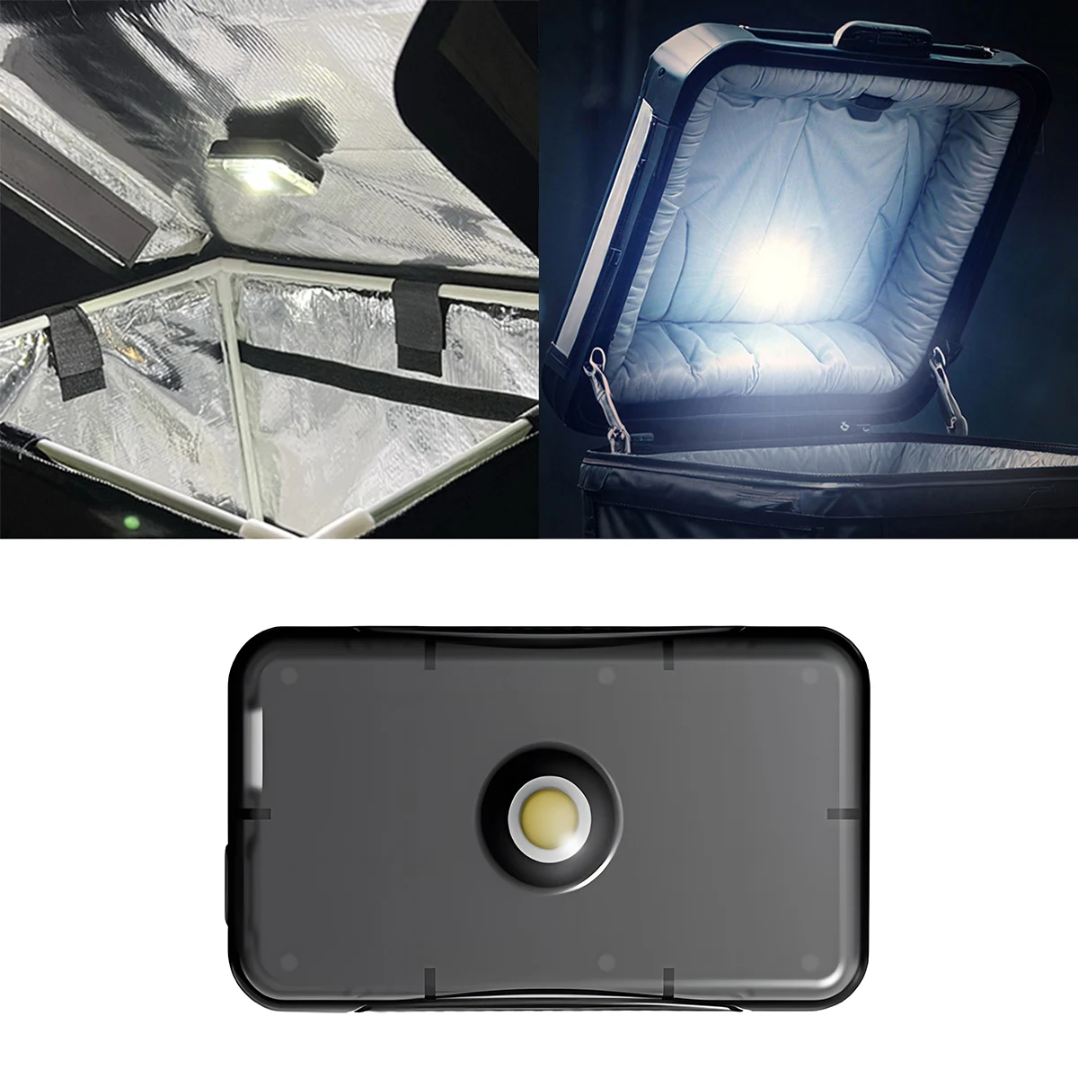 Motorcycle Tail Box Sensor Light LED Trunk Light Rechargeable Anti-Collision Lamp for Outdoor Fishing Camping Night Light
