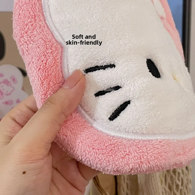 منشفة يد جديدة لطيفة على شكل قطة قابلة للتعليق فائقة الامتصاص وسميكة بالإضافة إلى منديل سميك للمطبخ والحمام #2