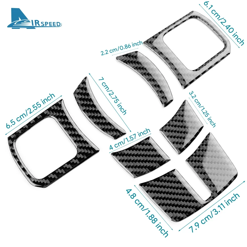 Real Soft Carbon Fiber Sticker For Jeep Wrangler JK JKU 2011 2012 2013 2014 2015 2016 2017 Car Steering Wheel Button Panel