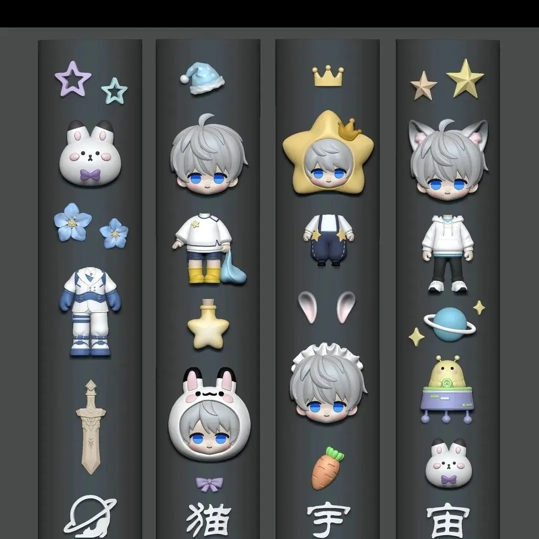 

Anime Love and Deepspace Xavier Cosplay Silicone Nail Art Mold Cartoon DIY Design Nail Charm Decor Girls Birthday Gifts