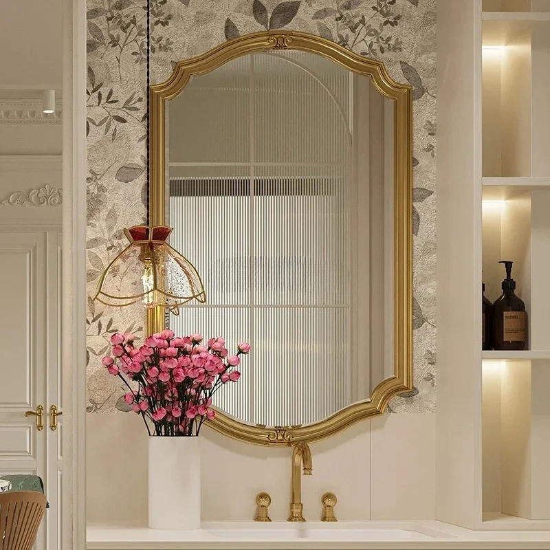 toilet mirror retro irregular bathroom mirror smart wall hanging vanity mirror