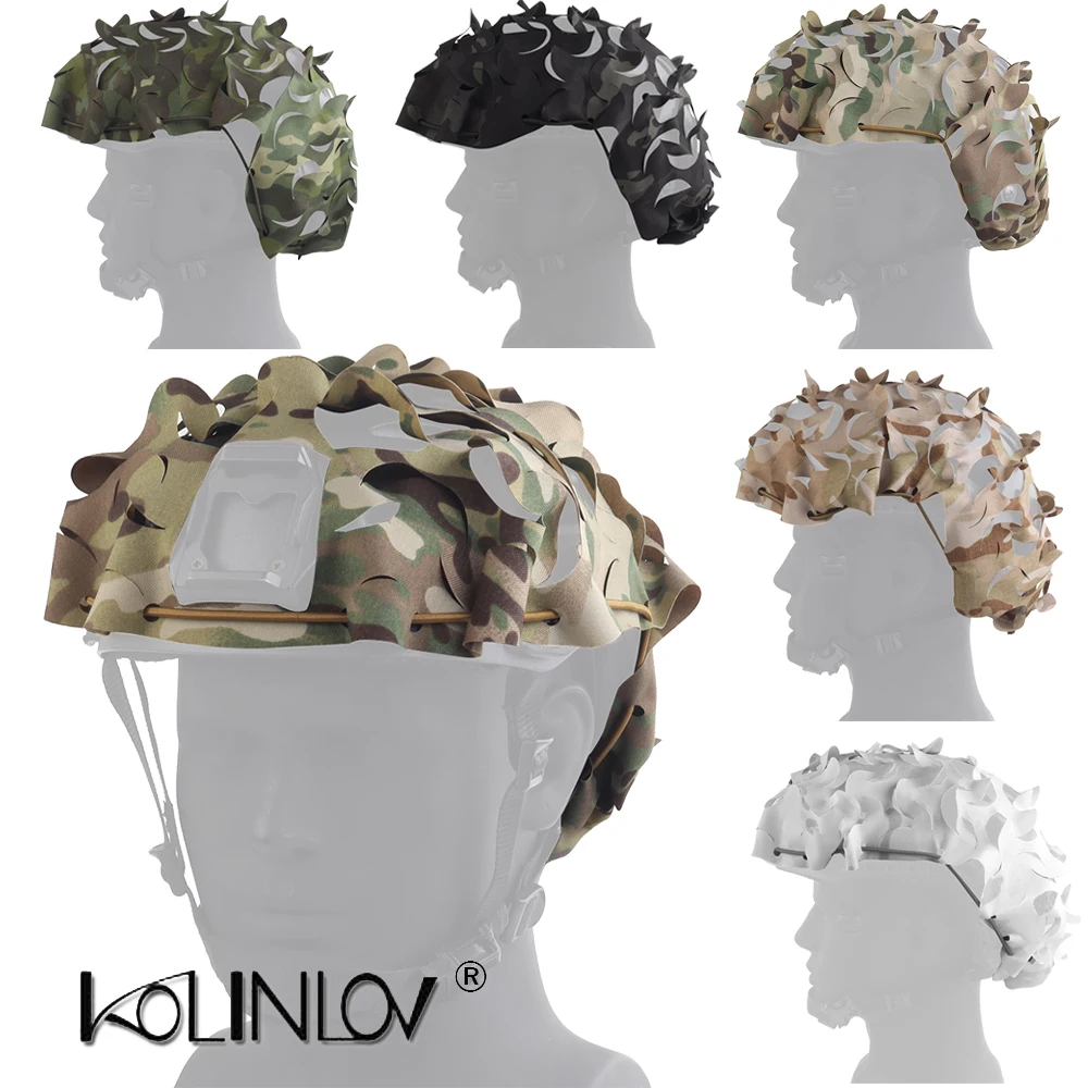 Tacticl 3D Laser Cut Helmet Cover Leaf Shape  camo High Quality Wear-resistant Paratrooper Hunting Airsoft Fast Helmet Cloth