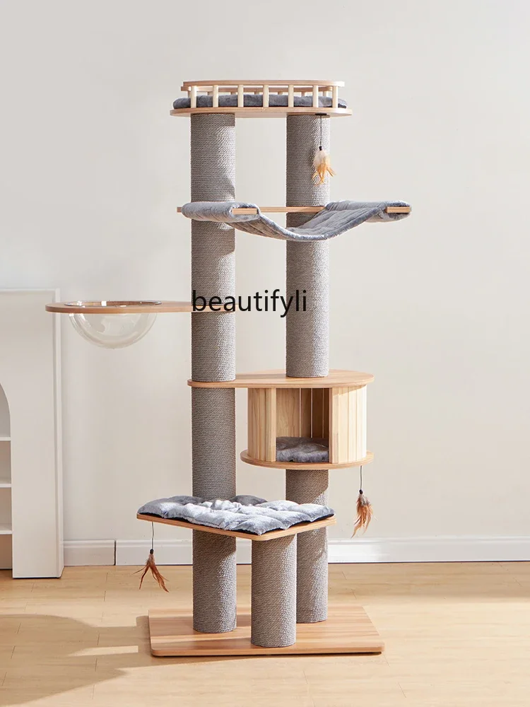FG11Large Cat Climbing Frame Cat Nest Tree Integrated Vertical Cat Climber Climbing Jumping Platform