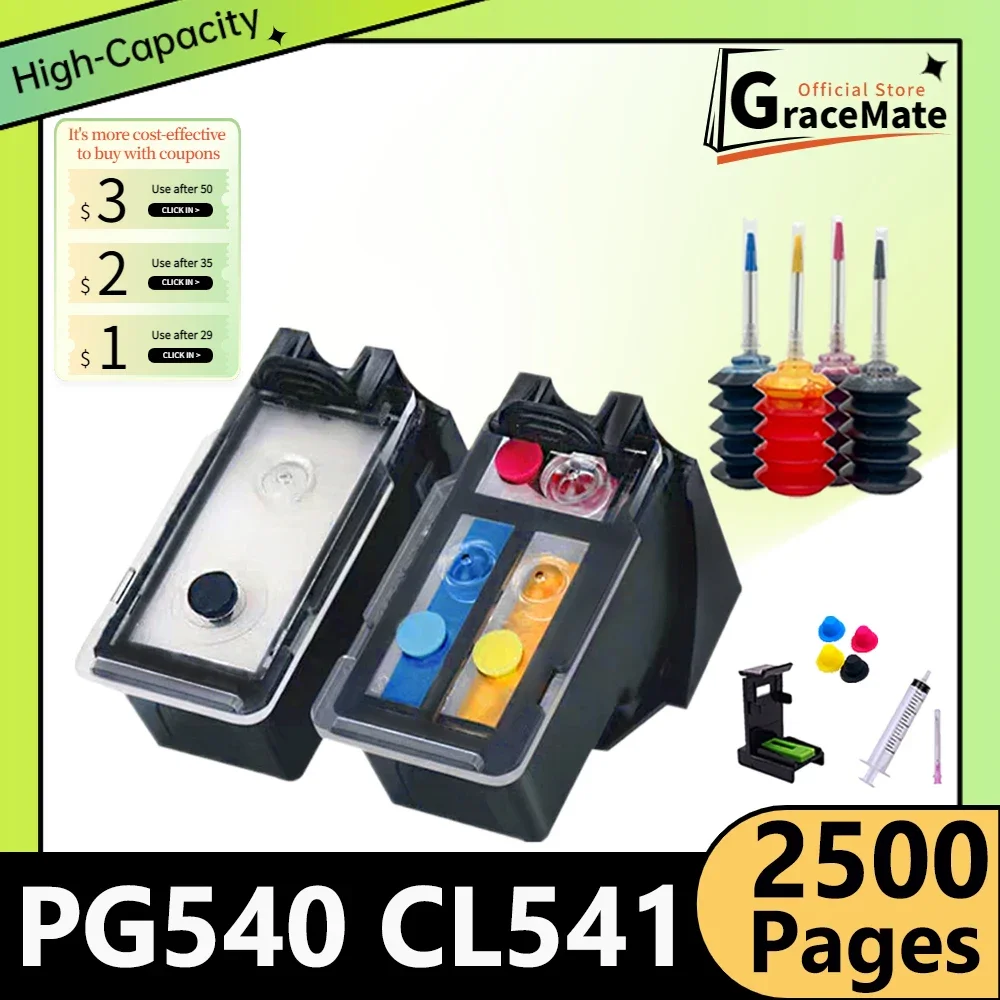 

PG540 CL541 Refill Ink Cartridge Pg540 Cl541 Compatible for Canon Pixma MG2150 MG2250 MG3150 MG3650 MG4150 MG4200 MG4250 TS5151