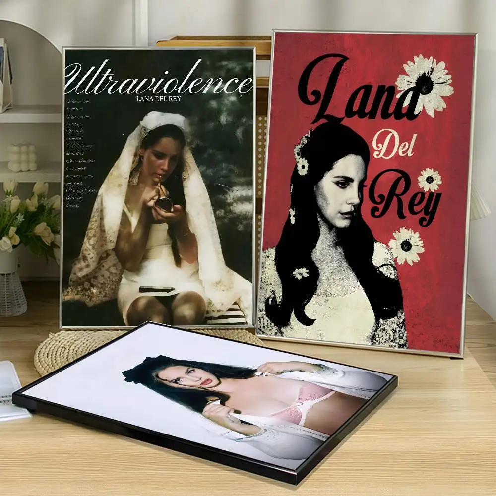 1 قطعة المغني لانا ديل ري ملصق جدار ديكور فني للمنزل غرفة ديكور اللوحة الرقمية غرفة المعيشة مطعم المطبخ الفن #5