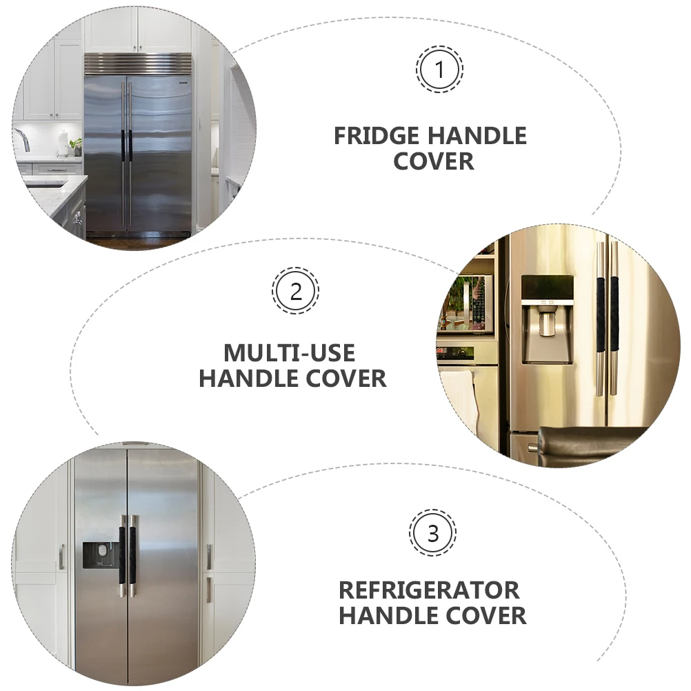 

2pcs Refrigerator Cover Door Handle Protector For Fridge Freezer Oven Appliance Handle Covers Kitchen Appliance Parts