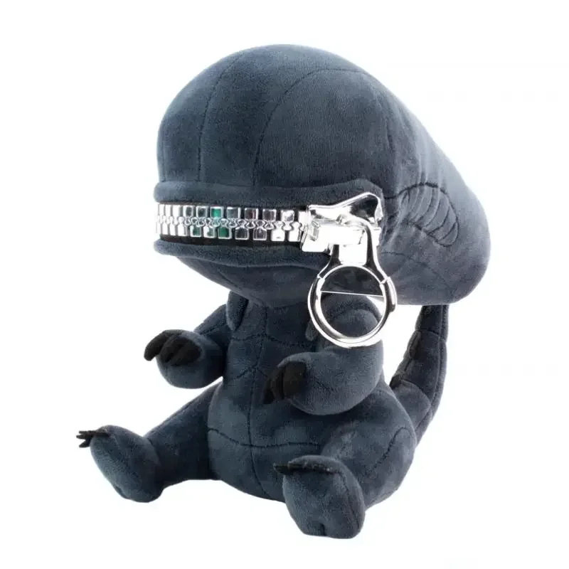 Alien Xenomorph Shaped Zipper Mouth Plush Doll Kawaii Plush Pillows Stuffed Toy Cartoon Decor Trendy Toys Birthday Present