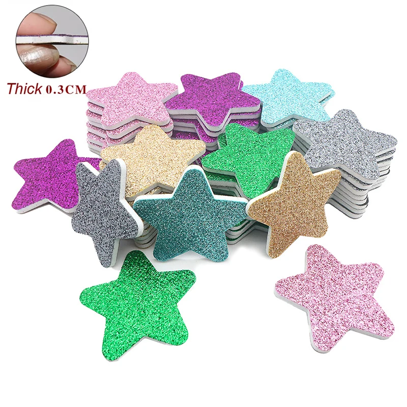 10Pcs Mini Nail File Blcok Star Nail File Glitter Double Sided Nail Polishing Tools Personal Carentry Nail Salon