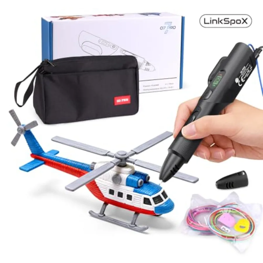 

Набор для 3D-печати: ручка для 3D-рисования с регулируемой температурой, плавной регулировкой скорости, совместимость с PLA и ABS, ЖК-дисплей для творчества и DIY