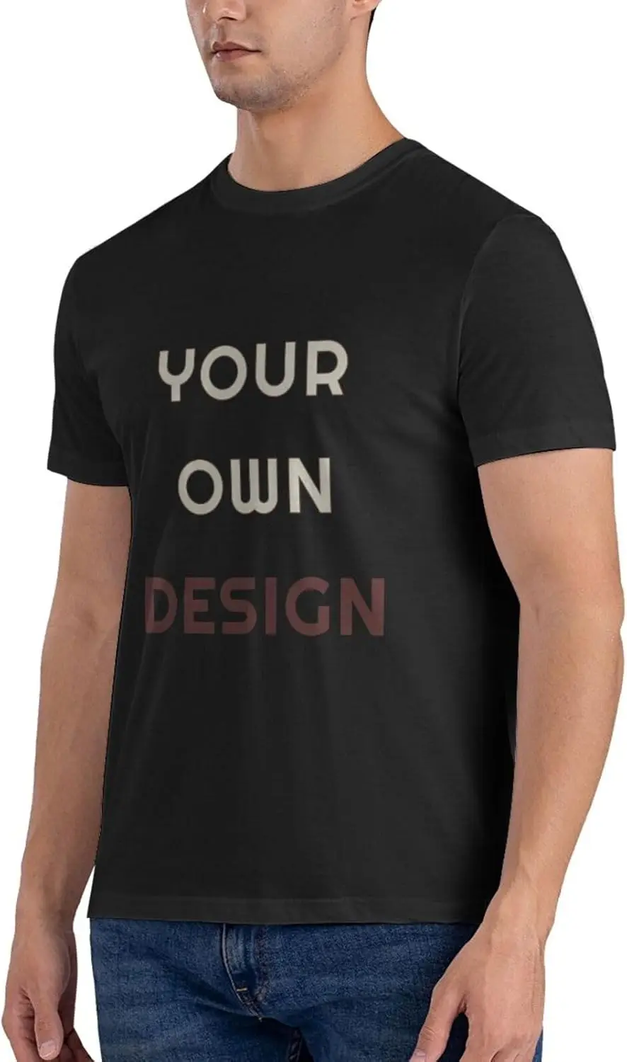 Customized T Shirts Front and Back Custom T Shirts Cotton with Photo Text Logo Customizable T Shirts for Man