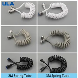 2M/3M Spring Flexible Retractable Hose Flexible Shower Hose for Shower Head Toilet Bidet Water Pipe Plumbing Black White Hose