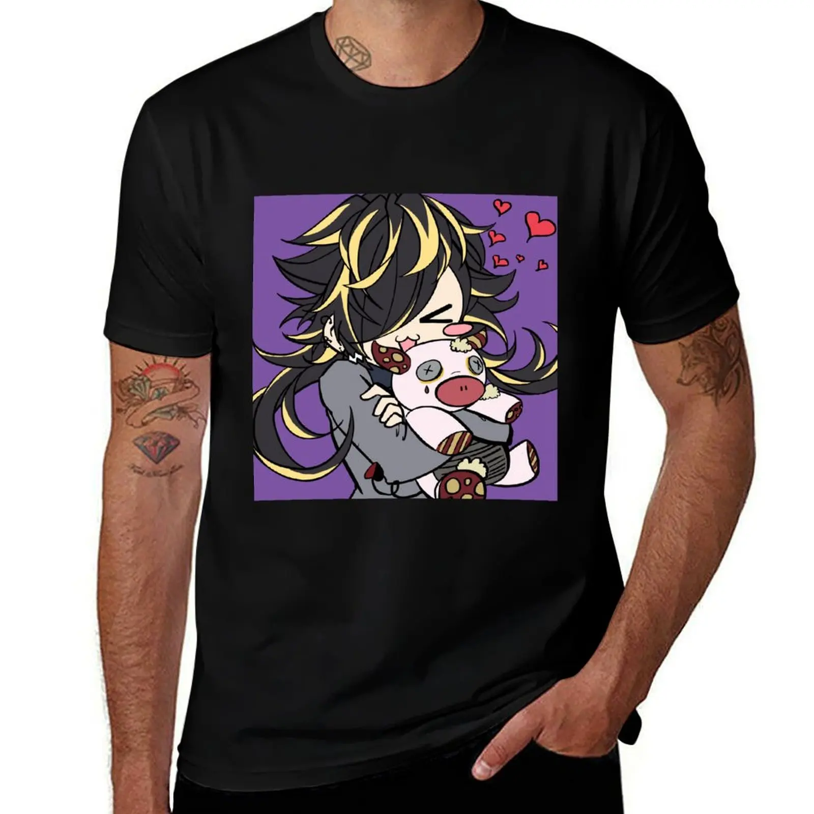 Jyushi & Amanda (Hypnosis Microphone) T-Shirt Gym Wear Breathable Short Sleeve Tee T-Shirt