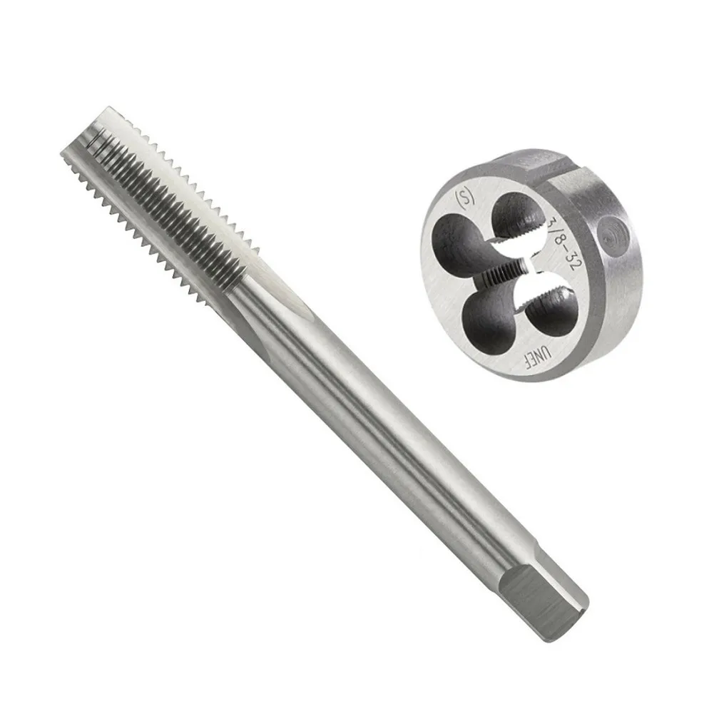 Versatile HSS 3/8 32 UNEF Right Hand Thread Tap and Die Set for Carbon Steel Alloy Steel and Cast Iron Processing