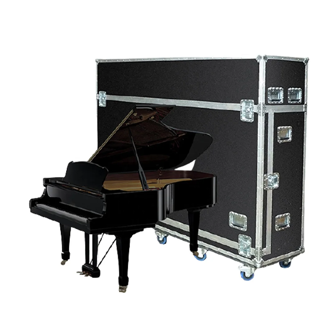 Upright and Grand Piano Rolling Road fireproof Aluminium Flight Case Utility Road Trunk Case With Wheels