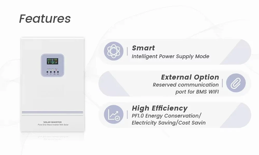 6kw 6000w 48v all-in-one high voltage hybrid solar inverter single phase