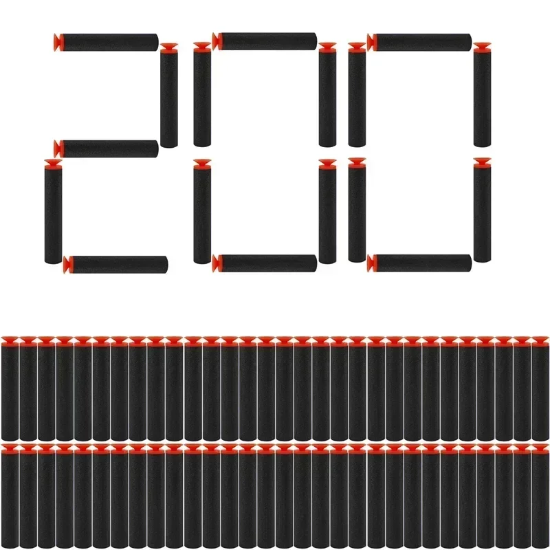 أسود مصاصة رئيس ullets 7.2 سنتيمتر ل N-سترايك النخبة سلسلة lasters رغوة EV عبوة السهام الاطفال لعبة البنادق ccessories #1