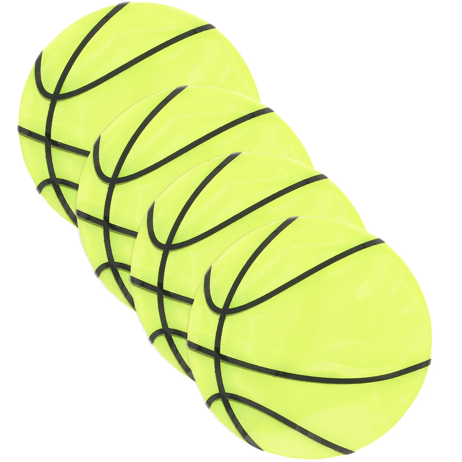 

1pcs 1 Set Stickers Fluorescent Reflective Wheel Stickers Yellow Basketball Design Night Safety Warning Tape for Car Bike Rim