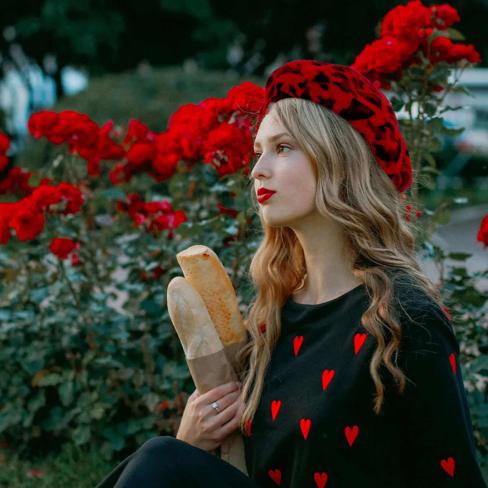 Boina con estampado de leopardo para mantener el calor, accesorios para sombreros de mujer, gorro de felpa de piel de conejo de lana para pintor